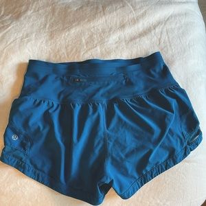Blue Lululemon athletic shorts